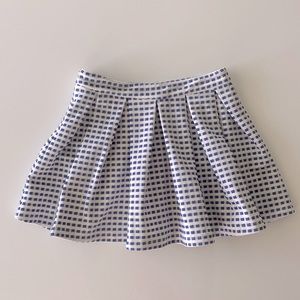 Elisa B. Girls Ruffled Skirt White Blue